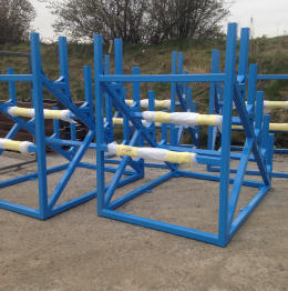 Powder Coat Metal Frames Blue After