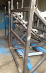 Powder Coat Metal Frames Blue Before